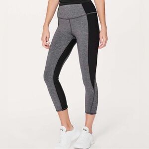 Lululemon Gray & Black crop leggings